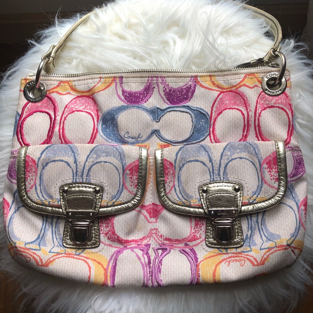 Authentic colorful Coach bag!